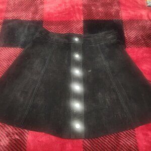 Forever 21 Snap Front Skirt Black Size Extra Small